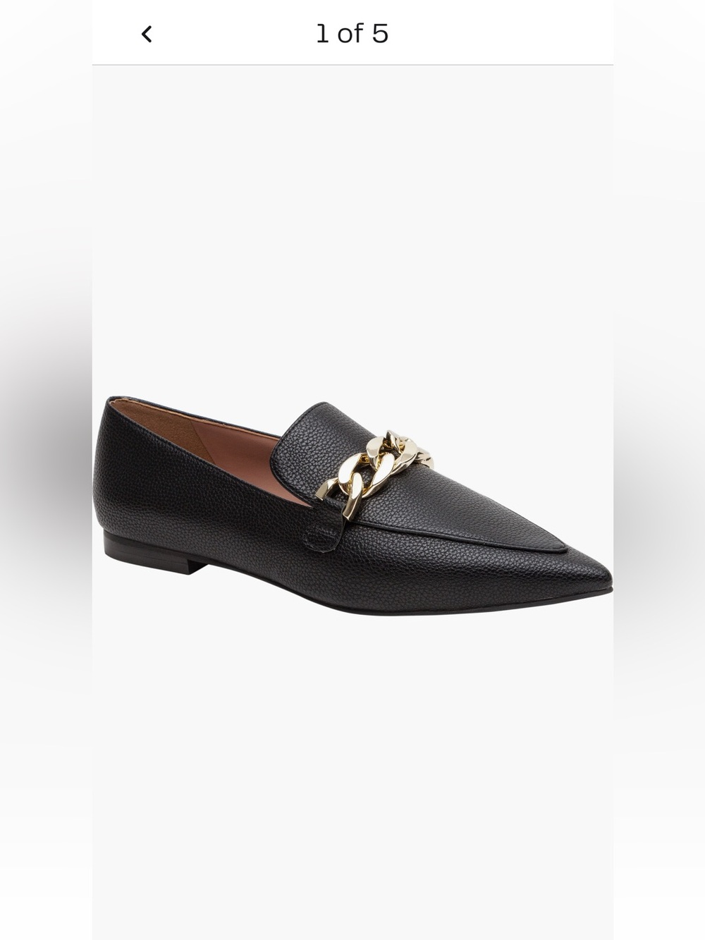 Linea Paolo Mabel Black Pointed Toe Loafers Shoes Size 7